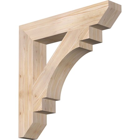 Ekena Millwork Merced Slat Smooth Bracket, Douglas Fir, 5 1/2"W x 32"D x 32"H BKT06X32X32MRC06SDF